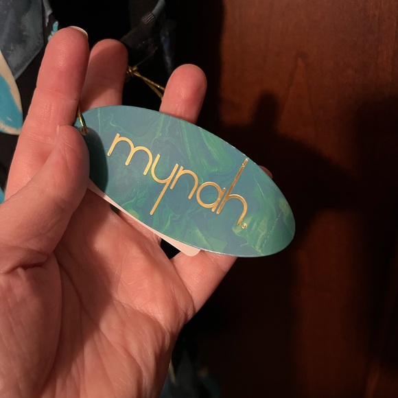 Mynah Tropical Leaf Print One Piece Swimsuit & H&M Coverup, Size XL - Picture 8 of 8